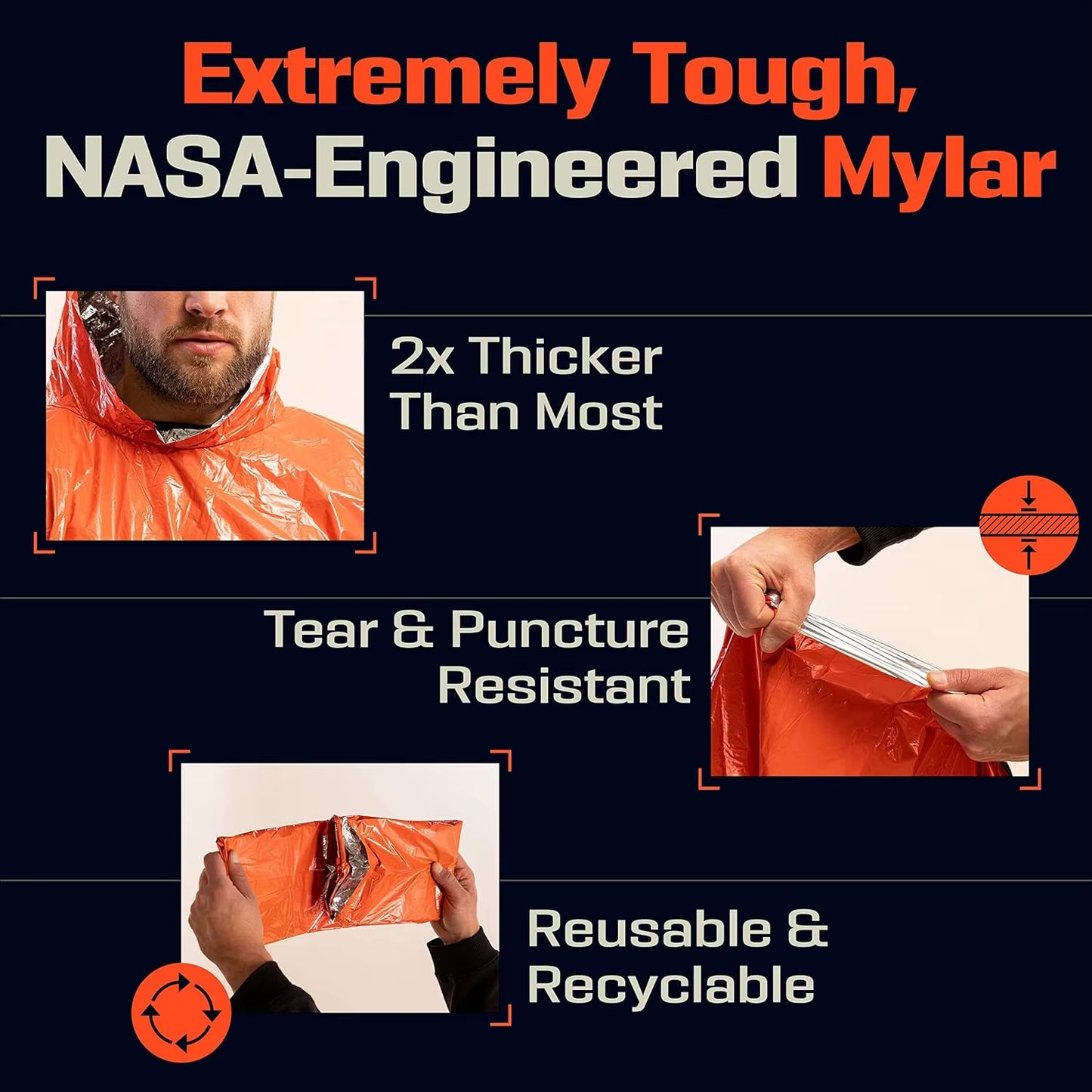 Ultimate Survival Poncho Blanket – 3-in-1 Emergency Shelter ⛈️ | Waterproof & Thermal 🔥 | Compact for Hiking & Car Kits 🚗
