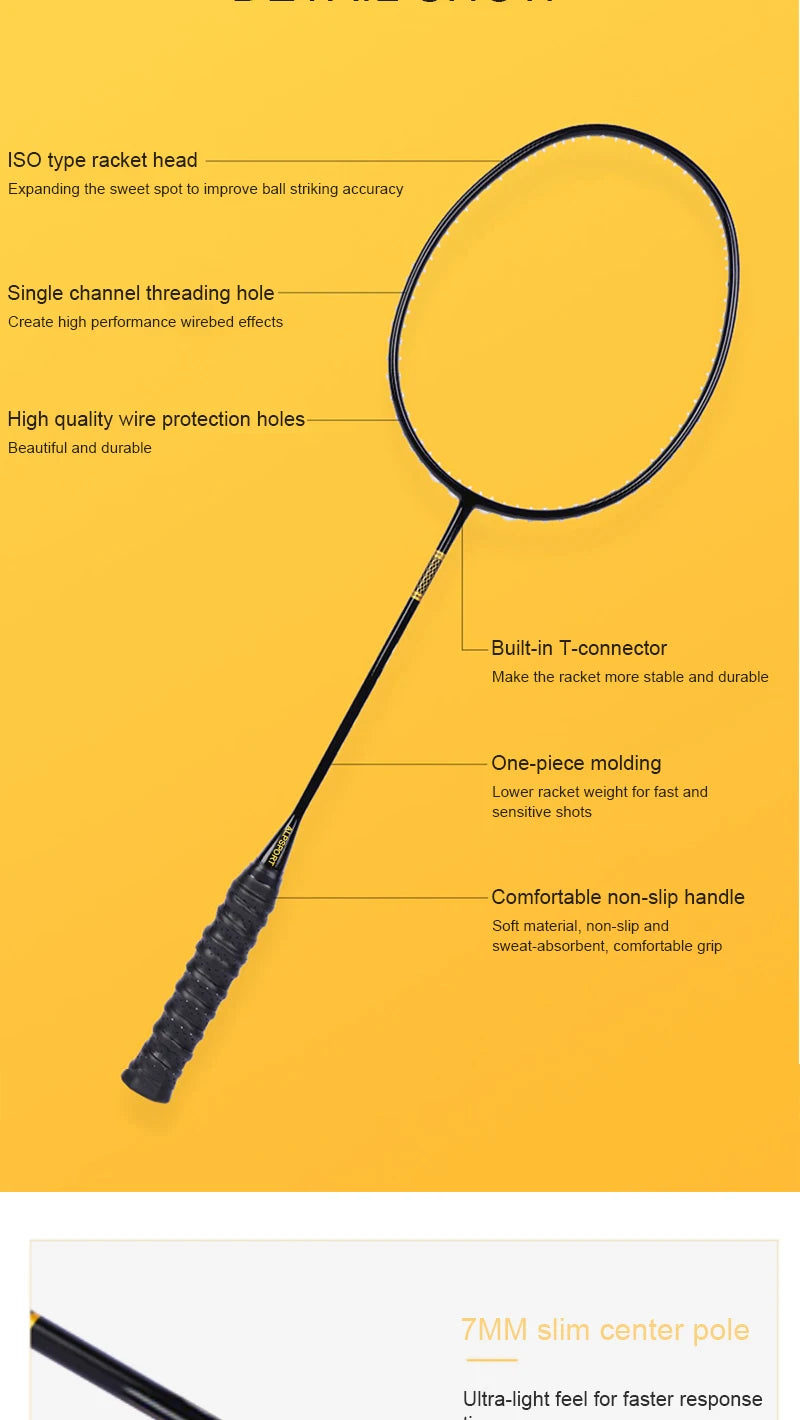 "🏸 Pro Badminton Racket | Pro-Grade Power & Control | Perfect for Training & Play 🏆"
