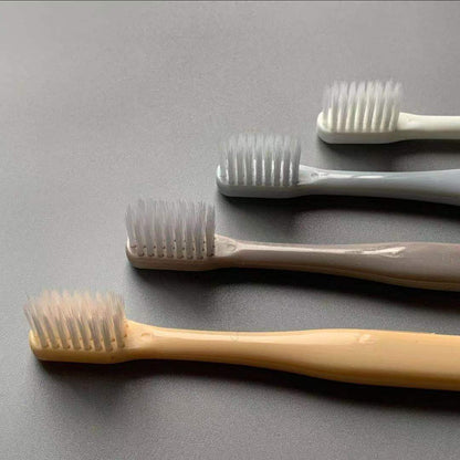 "4PCS Eco-Friendly Bamboo Toothbrushes 🌱 – Soft Charcoal Bristles 🖤 | Natural Wooden Design | Gentle on Teeth & Planet 🌎"
