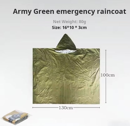 Ultimate Survival Poncho Blanket – 3-in-1 Emergency Shelter ⛈️ | Waterproof & Thermal 🔥 | Compact for Hiking  & Car Kits 🚗