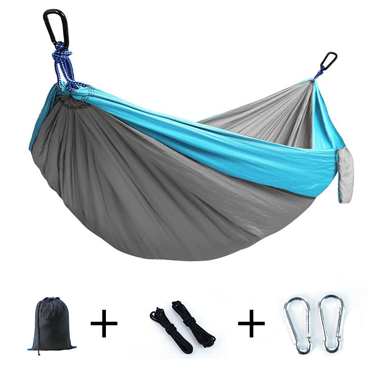 "Ultra-Light Adventure Hammock 🌿 – Single/Double Parachute Nylon for Camping ⛺ | Portable & Strong (300lbs!) – 6 Vibrant Colors "
