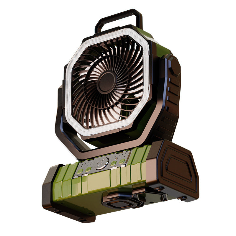 Dual-Purpose Camping Fan 🏕️🌀 – Powerful LED Light + Cooling Fan | Portable, Rechargeable, Waterproof & Perfect for Outdoors, Travel & Emergencies
