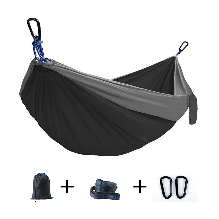 "Ultra-Light Adventure Hammock 🌿 – Single/Double Parachute Nylon for Camping ⛺ | Portable & Strong (300lbs!) – 6 Vibrant Colors "
