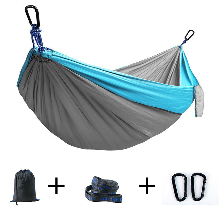 "Ultra-Light Adventure Hammock 🌿 – Single/Double Parachute Nylon for Camping ⛺ | Portable & Strong (300lbs!) – 6 Vibrant Colors "
