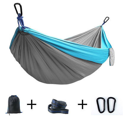 "Ultra-Light Adventure Hammock 🌿 – Single/Double Parachute Nylon for Camping ⛺ | Portable & Strong (300lbs!) – 6 Vibrant Colors "