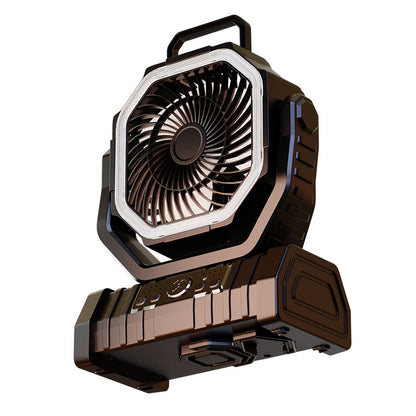 Dual-Purpose Camping Fan 🏕️🌀 – Powerful LED Light + Cooling Fan | Portable, Rechargeable, Waterproof & Perfect for Outdoors, Travel & Emergencies