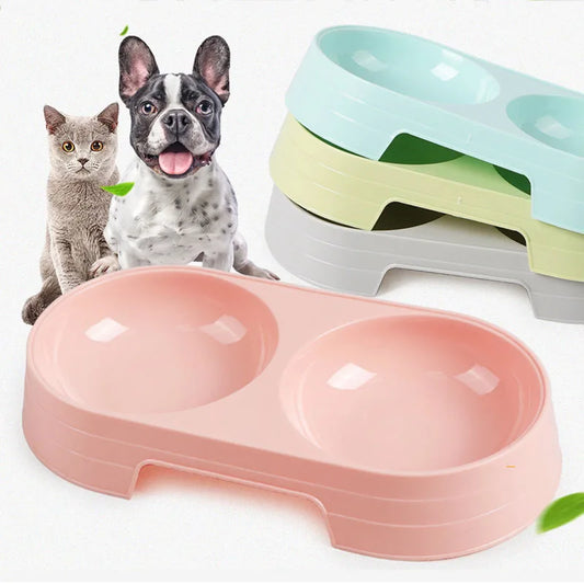 "Premium Duo Pet Bowl  🥣 | Non-Slip Base 🛑 | Perfect for Cats & Dogs 🐶🐱 | Easy-Clean Design"