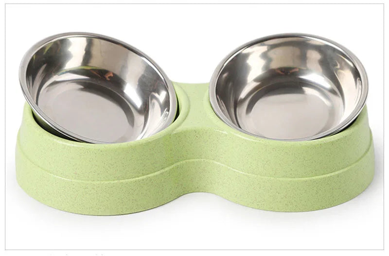 "Premium Duo Pet Bowl  🥣 | Non-Slip Base 🛑 | Perfect for Cats & Dogs 🐶🐱 | Easy-Clean Design"