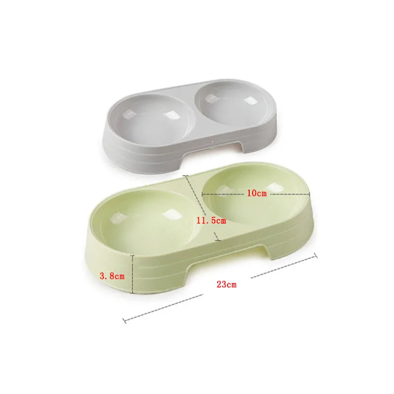 "Premium Duo Pet Bowl  🥣 | Non-Slip Base 🛑 | Perfect for Cats & Dogs 🐶🐱 | Easy-Clean Design"