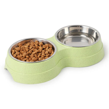"Premium Duo Pet Bowl  🥣 | Non-Slip Base 🛑 | Perfect for Cats & Dogs 🐶🐱 | Easy-Clean Design"