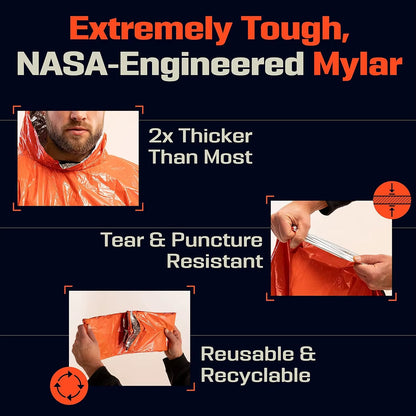 Ultimate Survival Poncho Blanket – 3-in-1 Emergency Shelter ⛈️ | Waterproof & Thermal 🔥 | Compact for Hiking  & Car Kits 🚗