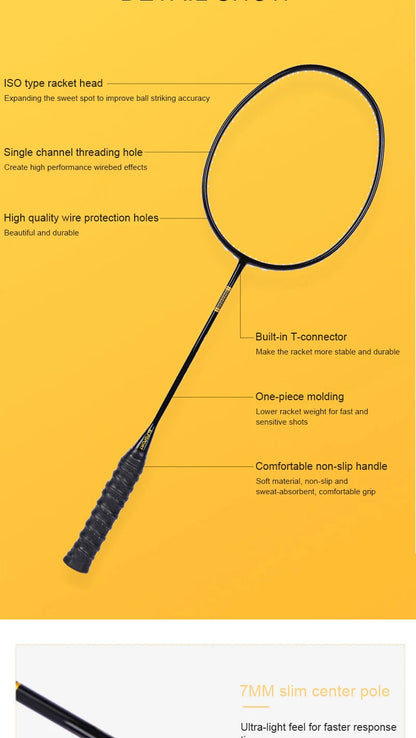 "🏸  Pro Badminton Racket  | Pro-Grade Power & Control | Perfect for Training & Play 🏆"