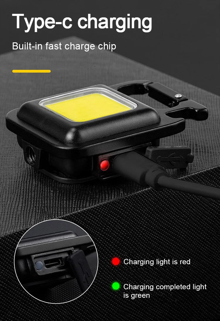 "1/3/5PCS Mini LED Keychain Flashlight ⚡ – USB Rechargeable, Waterproof 🌀, Perfect for Camping 🏕️, Fishing & Emergencies!"