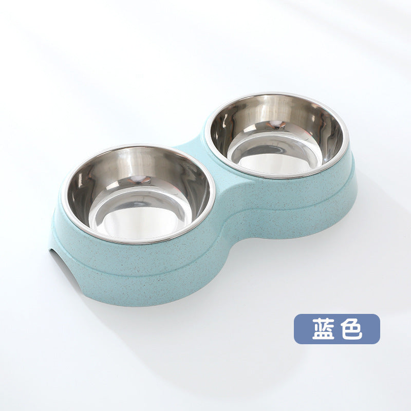"Premium Duo Pet Bowl  🥣 | Non-Slip Base 🛑 | Perfect for Cats & Dogs 🐶🐱 | Easy-Clean Design"