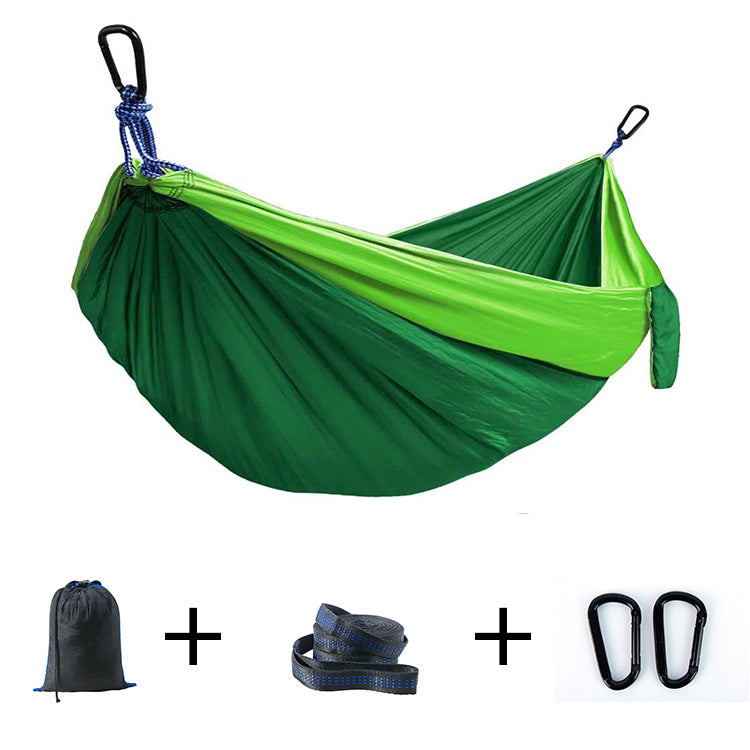 "Ultra-Light Adventure Hammock 🌿 – Single/Double Parachute Nylon for Camping ⛺ | Portable & Strong (300lbs!) – 6 Vibrant Colors "