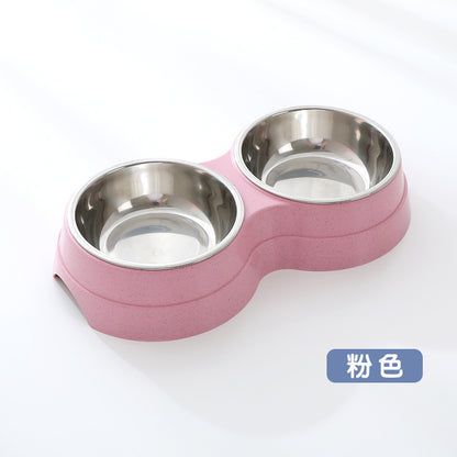 "Premium Duo Pet Bowl  🥣 | Non-Slip Base 🛑 | Perfect for Cats & Dogs 🐶🐱 | Easy-Clean Design"