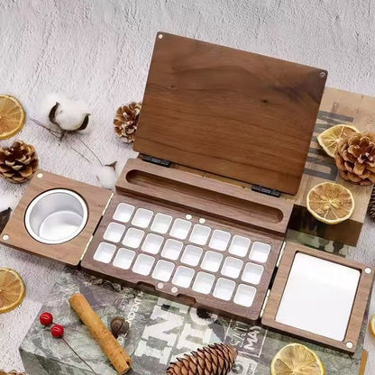 "Ultimate Camping Art Palette – Foldable Wooden Paint Box 🎨 | Portable Outdoor Color Studio  | Perfect for Nature Sketching & Travel Art 🖌️"